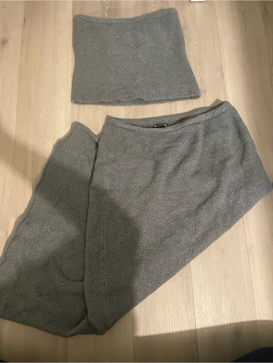 PrettyLittleThing Dresses & Skirts - Cozy Gray Two-Piece Maxi Skirt Set